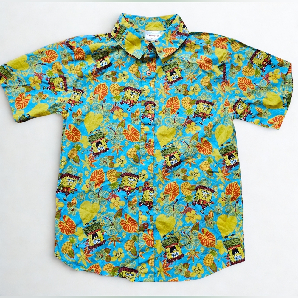 Nickelodeon Kids SpongeBob Tropical Button-Down Shirt
